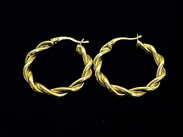 Златни обеци, 3.65гр. ,Бургас