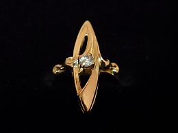 Златен дамски пръстен, 3.83гр. ,Бургас