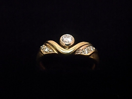 Златен дамски пръстен, 3.71гр. ,Бургас