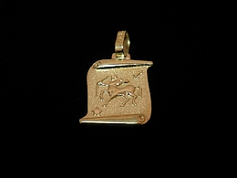 Златна висулка зодия, 0.96гр. ,Бургас